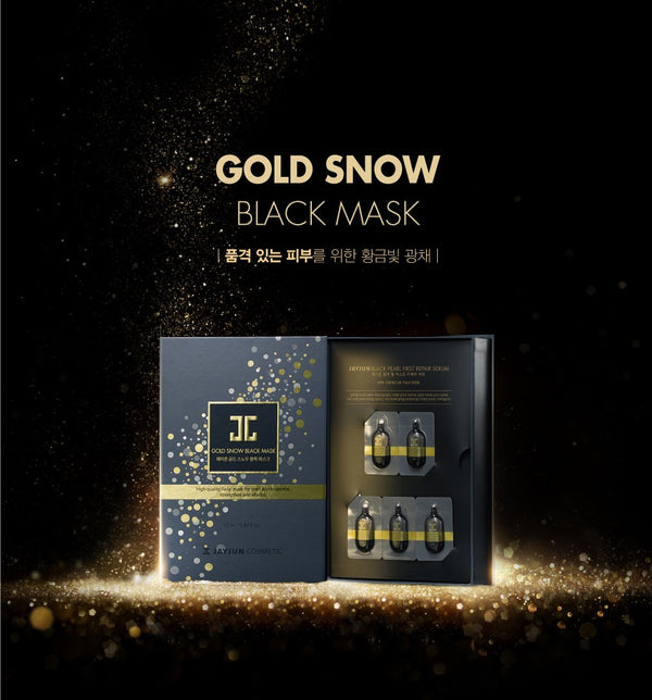 JAYJUN COSMETIC Gold Snow Black Mask  2Step 5PCS , 8809495890330 , Skincare mask set, mask sheet, mask sheets, masks