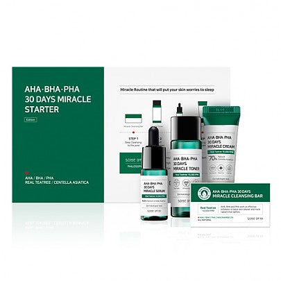 SOME BY MI AHA.BHA.PHA 30 Days Miracle Starter Kit Edition 4PC , 8809647390008 , Skincare ampoule, cleansing, creams, serums, toners, Type_Cream
