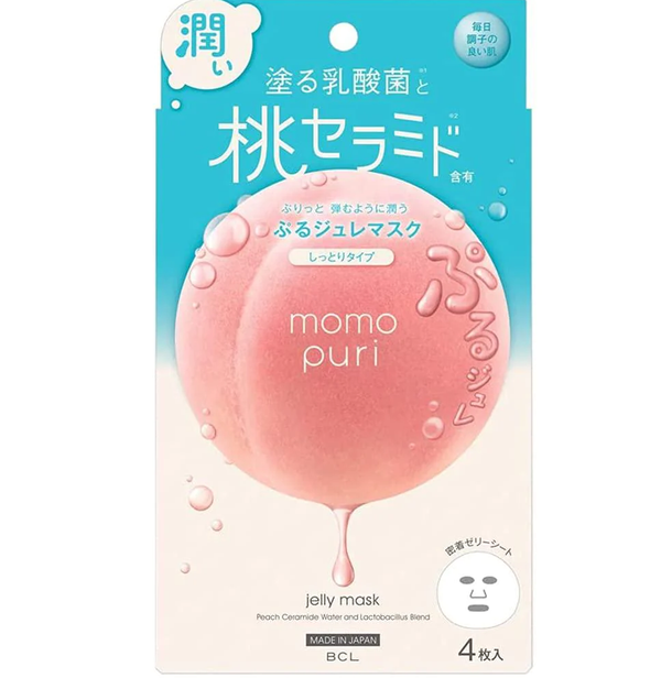 BCL Momo Puri Peach Jelly Mask (4 sheets)