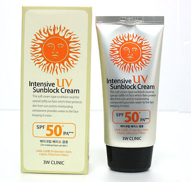 3W Clinic Intensive UV Sunblock Cream SPF50+ 70ml