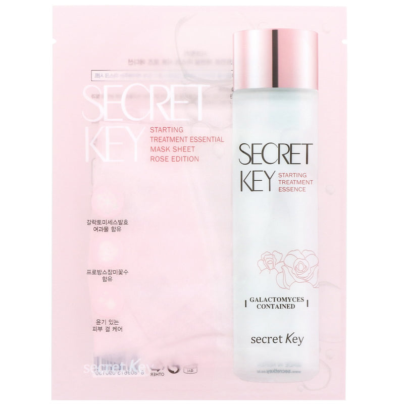 Secret Key Starting Treatment Essential Mask Rose Edition Mask Sheet , 8809613090130 , Skincare clearance, essence, mask, mask sheet, sale
