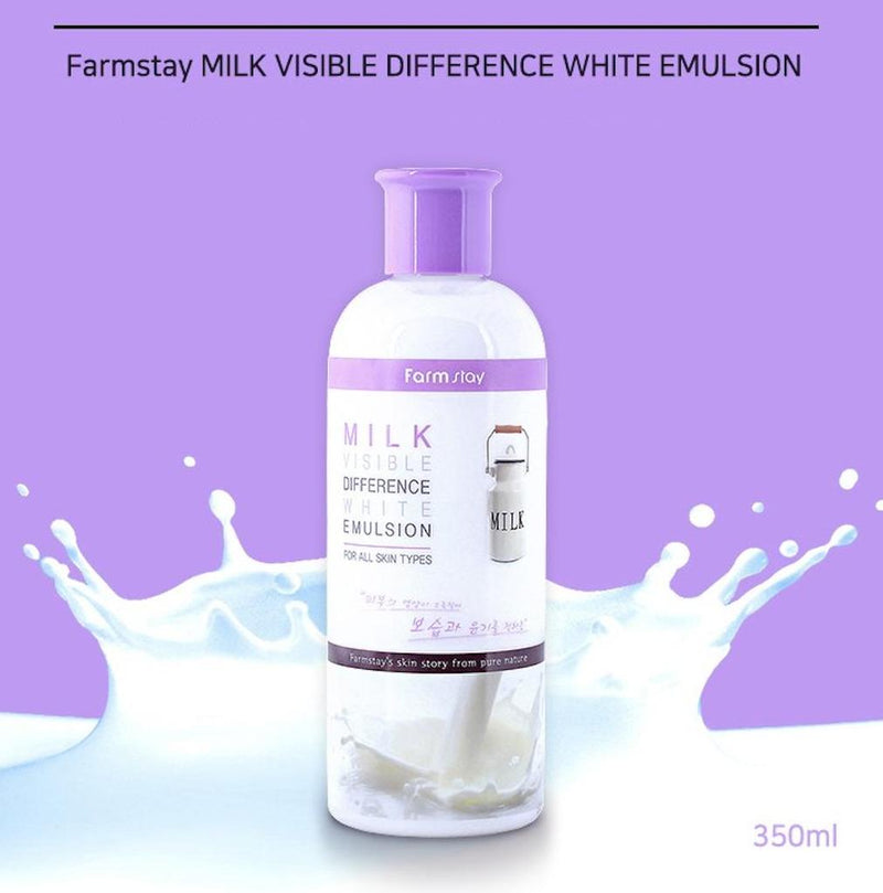 FARM STAY Visible Difference Emulsion (2 Types) 350ml , 8809426957316 , Skincare aloe, aloe vera, emulsion, milk fresh