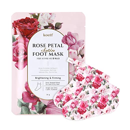 Koelf Rose Petal Satin Foot Mask