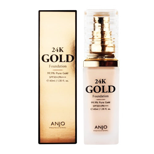 ANJO PROFESSIONAL 24K GOLD FOUNDATION (2 Colours) 40ml , 8809674691543 , Make Up 24k gold, anjo, foundation, founwear, gold, makeup