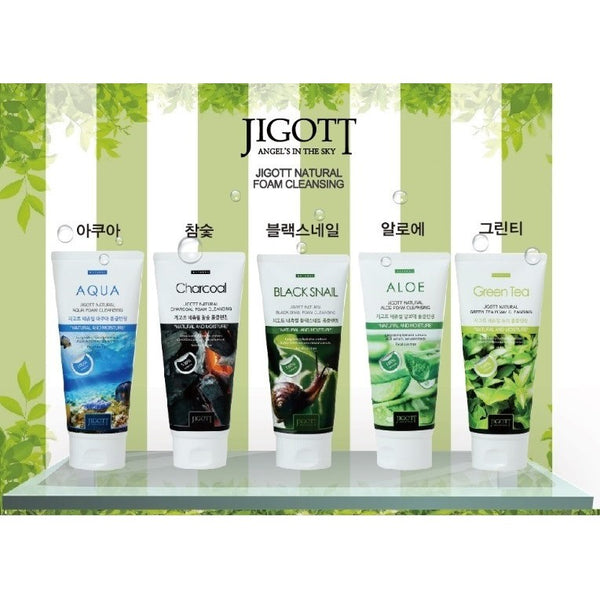 JIGOTT Natural Foam Cleansing (2 Types) 180ml , 8809317111100 , Skincare cleanser, cleansers, cleansing, cleansing foam