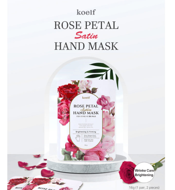 Koelf Rose Petal Satin Hand Mask