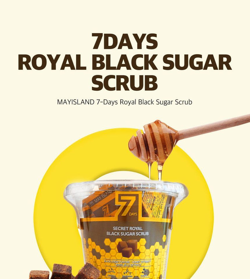 May Island 7 Days Secret Royal Black Sugar Scrub 1Pack (12pc)