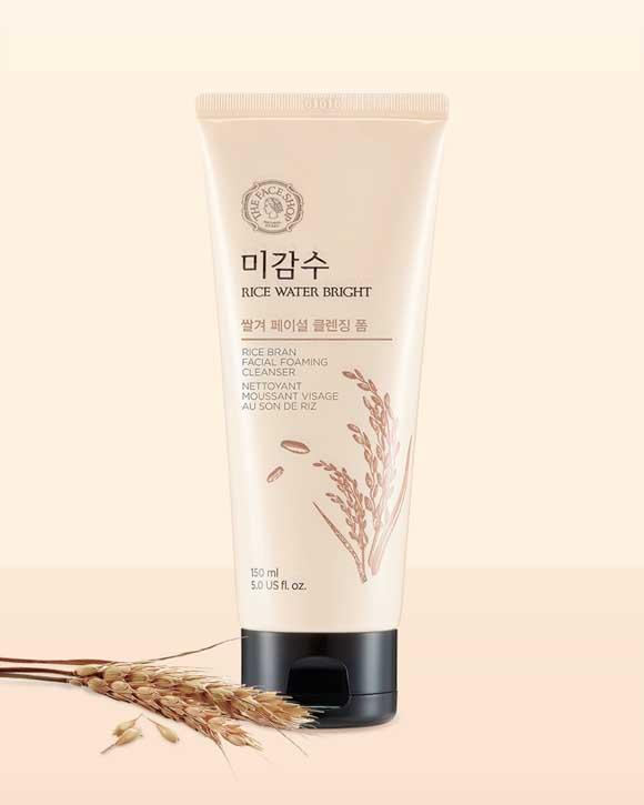THE FACE SHOP Rice Water Bright Rice Bran Foaming Cleanser 150ml