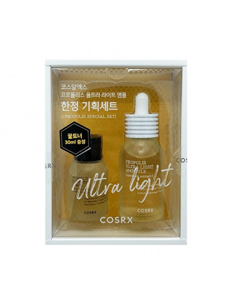 COSRX PROPOLIS ULTRA LIGHT AMPOULE SPECIAL SET 1PACK (2ITEMS) , 8809598452046 , Skincare ampoule, ampoule set, ampoules, cosrx, toner