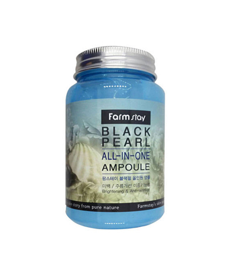FARM STAY Black Pearl All In One Ampoule 250ml , 8809469772815 , Skincare ampoules, serums