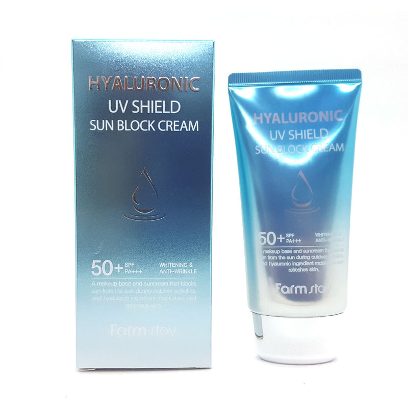 FARM STAY Hyaluronic UV Shield Sun Block Cream SPF 50+ PA+++ 70g , 8809426958153 , Skincare sun, sun block, sun cream, sunscreen, UV Block