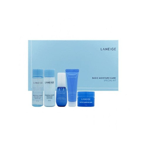 Laneige Basic Moisture Care Special Kit (5 items) , 8809685800088 , Skincare cream, emulsion, essence, kit, sale, set, sleeping mask, special kit, Type_Cream