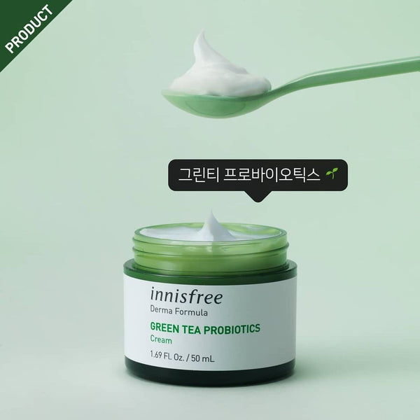 innisfree Derma Formula Green Tea Probiotics Cream 50ml , 8809652876184 , Skincare Brand_innisfree, cream, creams, green tea, probiotics, Type_Cream