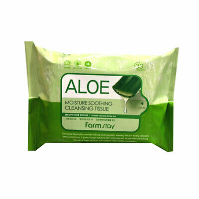 FARM STAY Moisture Soothing Cleansing Tissue (30 Sheets) ALOE , 8809519371586 , Skincare cleansing, cleansing tissue