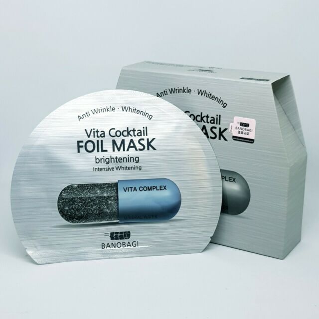 BANOBAGI Vita Cocktail Foil Mask Brightening Pack (10 Sheets) , 8809486361054 , Skincare bright, brightening, foil mask, light, mask, mask set, mask sheet, vita